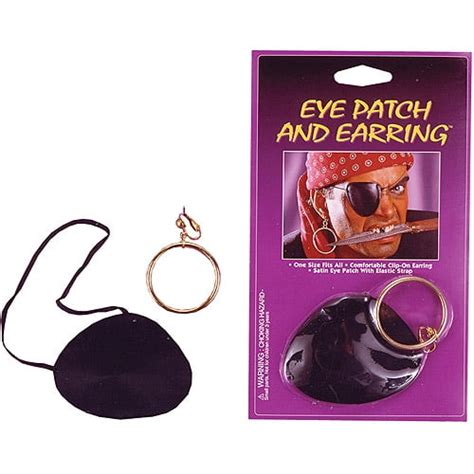 Satin Eye Patch with Earring Adult Halloween Accessory - Walmart.com