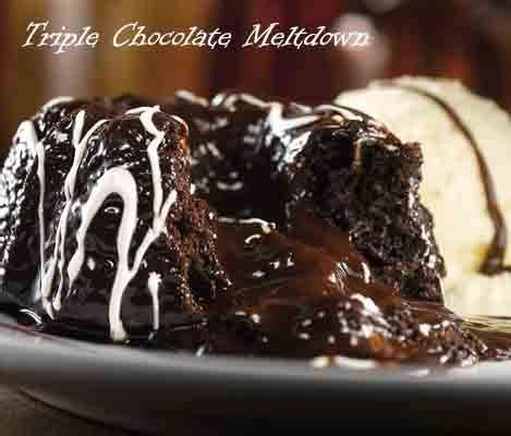 Applebee's Triple Chocolate Meltdown | Recipe | Triple chocolate ...