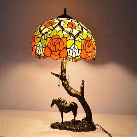 Tiffany Bronze Bedroom Decorative Lighting Stained Glass Table Lamp - China Bedside Lamp and ...