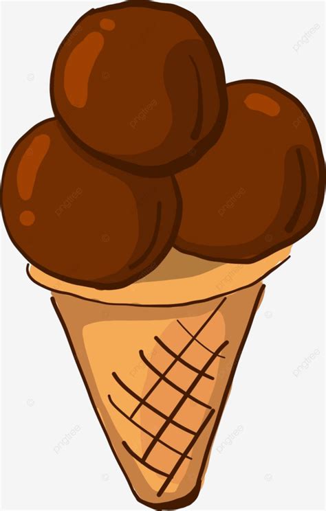 Illustrated Vector Of Chocolate Ice Cream On White Background Vector ...