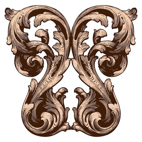 Premium Vector | Baroque floral ornamental border corner, filigree