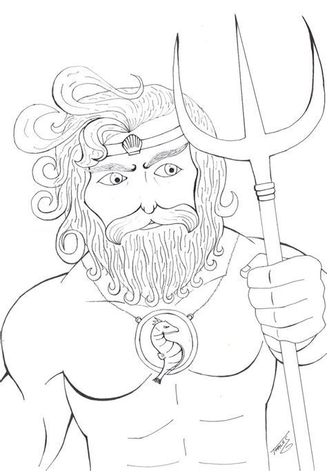 Poseidon Coloring Pages | Coloring pages, Poseidon, Color