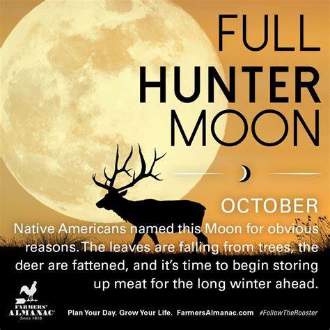 October's Full Hunter's Moon in 2021 | Moon names, Full moon, Moon date