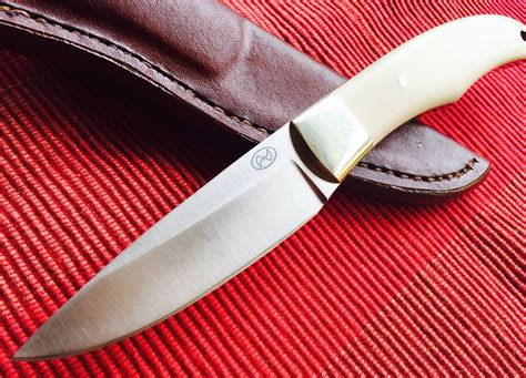 Craft Knife Works Hunter with Ivory Micarta Handles