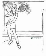 Tennis Sports Coloring Pages sketch template