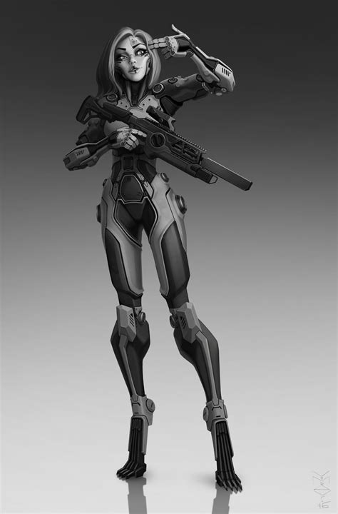 Girl, Ivan Yakushev on ArtStation at https://www.artstation.com/artwork/OOQL8 | Female robot ...