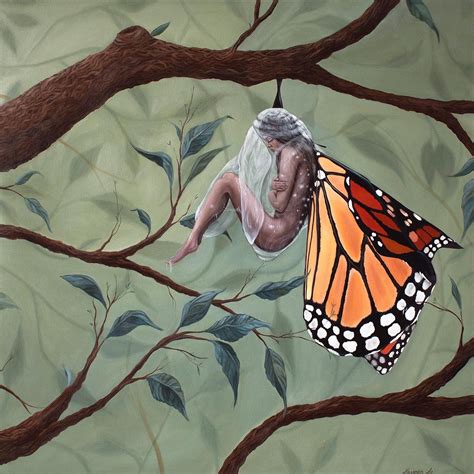 Metamorphosis Phase 2:fine Art Print of Original, Surreal Oil Painting, Figurative, Butterfly ...