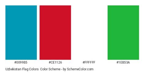 Uzbekistan Flag Colors » Country Flags » SchemeColor.com