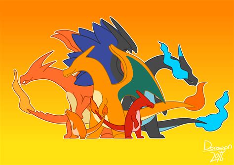 Charmander Evolution by Doragon-LW on DeviantArt