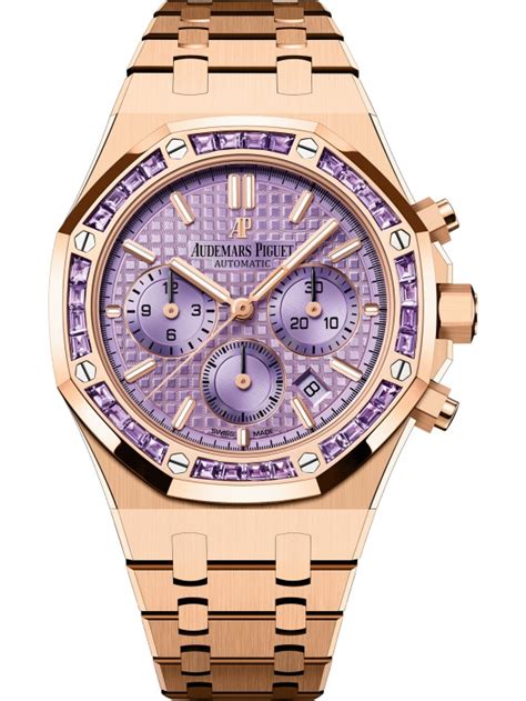 Audemars Piguet 26319OR.AY.1256OR.01 : Royal Oak Chronograph 38 Pink Gold / Amethysts / Purple ...