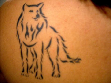Wolf Tattoo Shoulder Blade