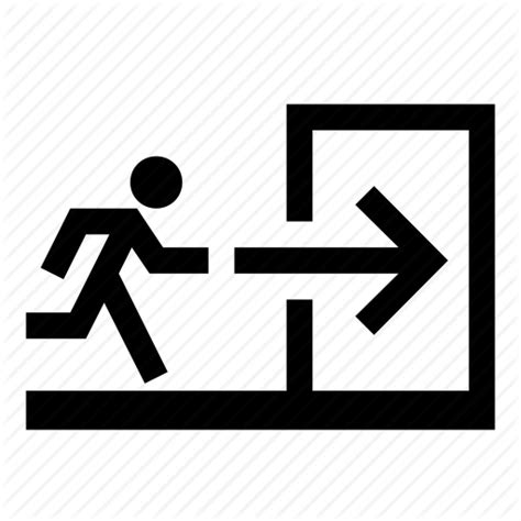 Emergency Exit Icon at Vectorified.com | Collection of Emergency Exit ...