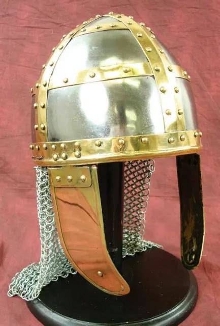 18GA MEDIEVAL NORMAN Nasal Helmet Chain mail Viking Helmet Replica Armor Helmet $122.86 - PicClick