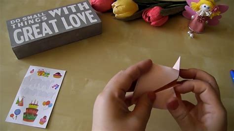 Very easy origami birthday card you can do in 5 minutes - YouTube