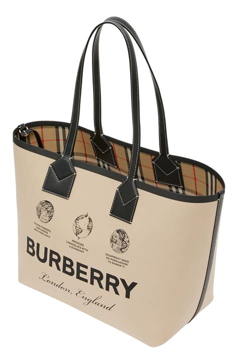 Burberry Medium Heritage Canvas Tote | Nordstrom | Leather tote bag women, Accessories bags ...