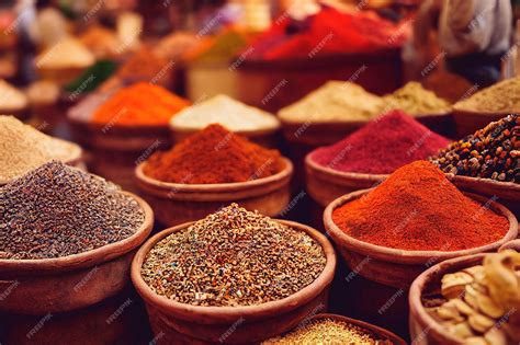 Premium Photo | Arabian spices in a street market