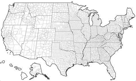 Blank Us County Map (Updated) - Imgur - Printable County Maps ...