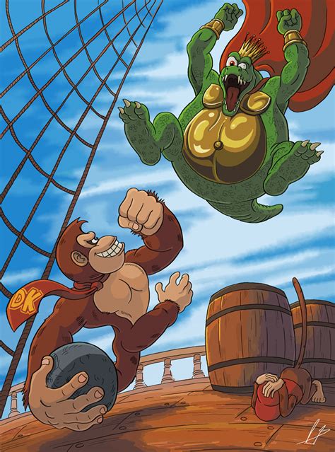 Donkey Kong Country art > Donkey Kong and Diddy Kong vs King K Rool ...