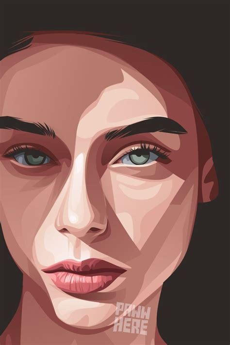 vector portrait | Vector portrait illustration, Digital portrait art ...