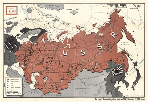 Wartime map of the Soviet Union by TIME magazine, 1941 : MapPorn