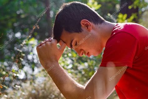 Man Praying in Nature Stock Photo by ©Balazs 12484987