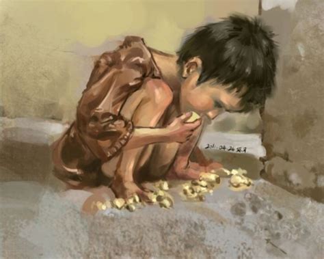 Hungry Child Painting - DesiComments.com