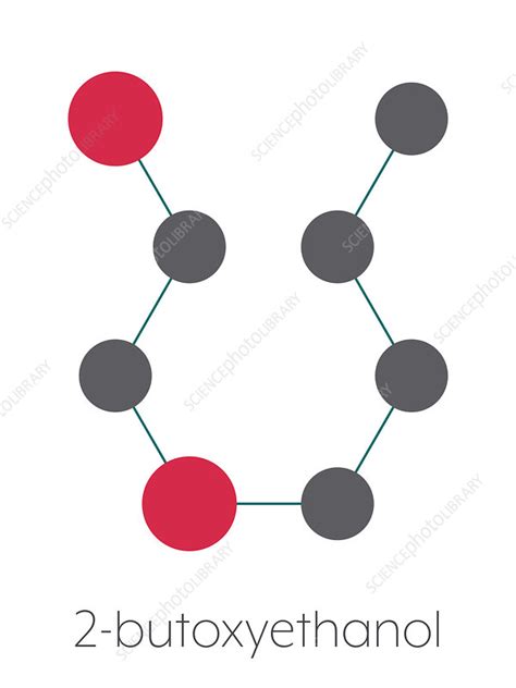 2-butoxyethanol molecule, illustration - Stock Image - F028/1900 ...