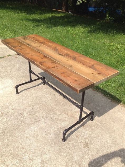 Solid Wood Reclaimed Farmhouse Table With Black Steel Iron - Etsy | Reclaimed wood dining table ...