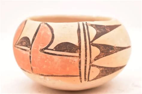 ANTIQUE HOPI PUEBLO Native American Indian Pottery Jar or Bowl 3" Vintage $87.50 - PicClick