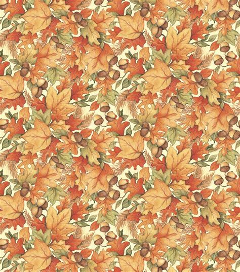 Susan Winget Autumn Inspirations Fabric- Leaf Acorn Toss 2 Fabric (With images) | Fall clip art ...