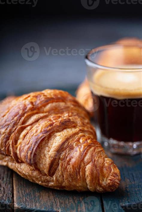 Croissant with coffee 16118343 Stock Photo at Vecteezy