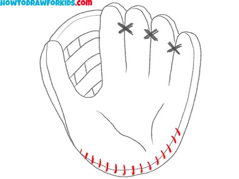 How to Draw a Baseball Glove - Easy Drawing Tutorial For Kids