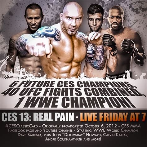 Watch WWE Champ Dave Bautista's first MMA fight at CES 13 ...