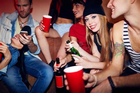 Crowded Party Hall stock photo. Image of nightclub, young - 79044174