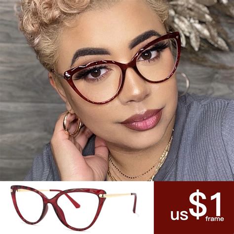 Lucas Cateye Red Eyeglasses with TR90 Frame