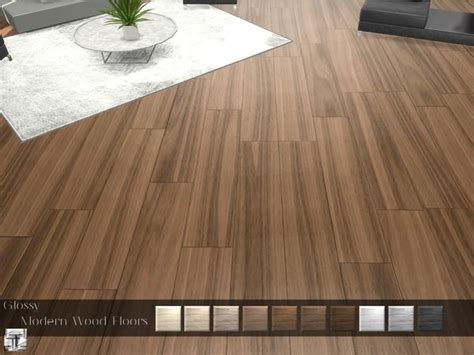 .Torque's Glossy Modern Wood Floor | Modern wood floors, Sims 4 cc ...