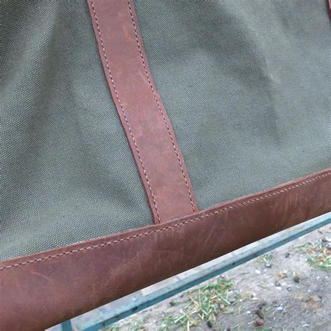 Weekender bag Green canvas & leather : r/Leathercraft