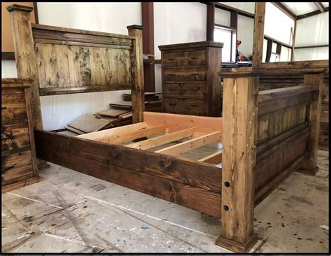 10+ Farmhouse Rustic Bed Frame – ZYHOMY