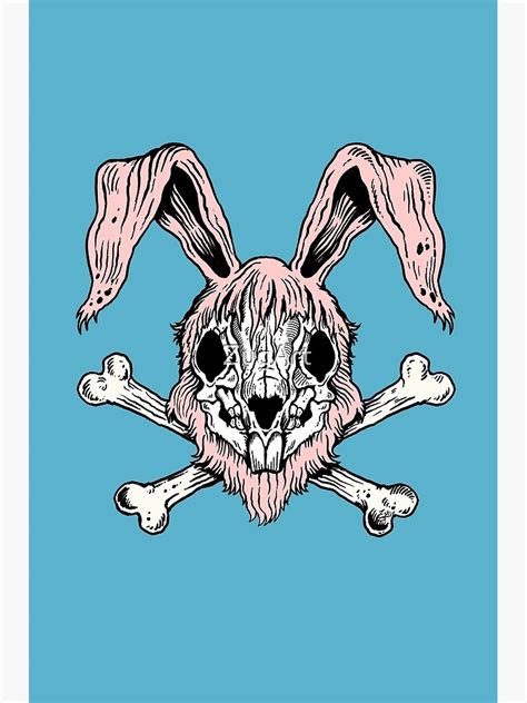 "Bunny Skull" Art Print by ZugArt | Redbubble