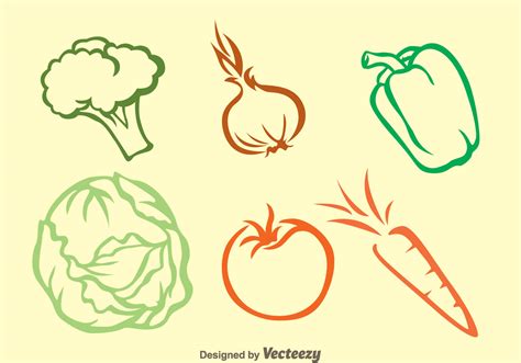 Vegetables Outline Clip Art