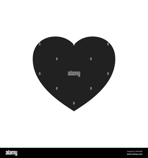 Heart icon. Black heart shape isolated on white background. Graphic design for wedding ...