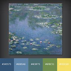 Claude Monet Waterlily Pond Color Palettes