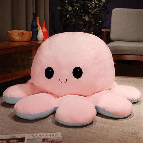 Giant Reversible Octopus Plush Giant Flip Mood Octopus Plush Toy Stuffed Animal 35/51inch - High ...