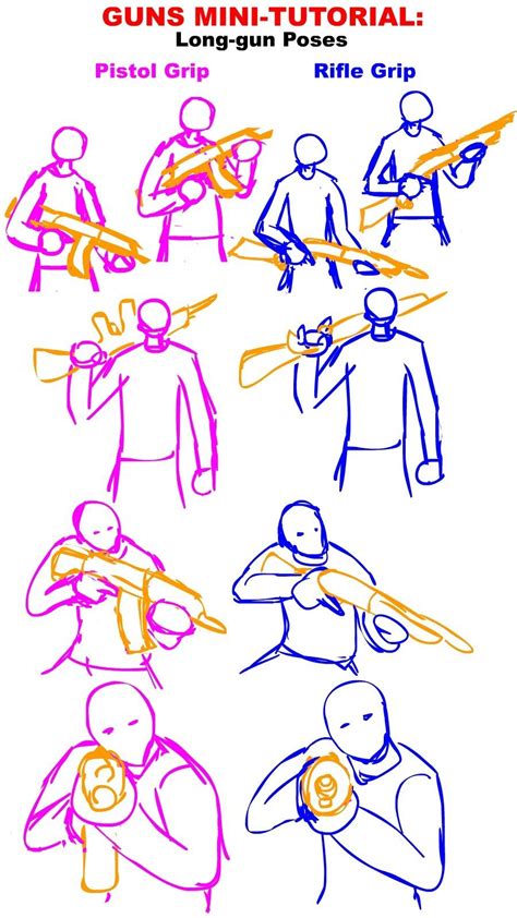 Guns pose, Drawing reference, Drawings