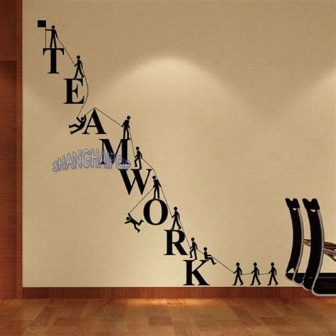 8.99AUD - Teamwork Letters Wall Sticker Removable Decal Vinyl Novelty ...