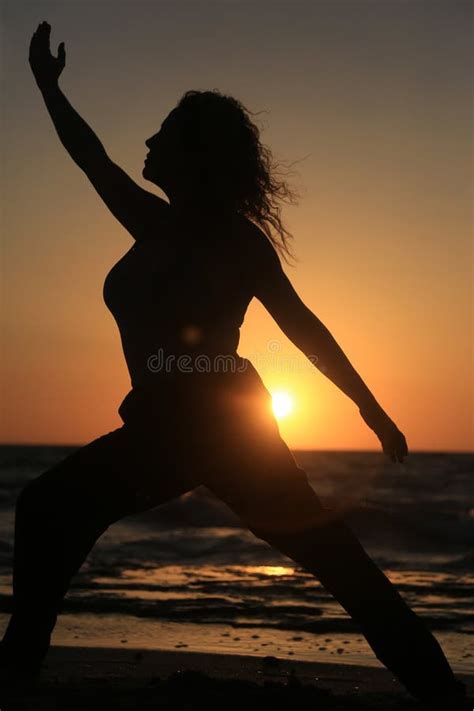 Woman Meditation and Yoga Poses in the Beach Stock Photo - Image of girl, happy: 300093188