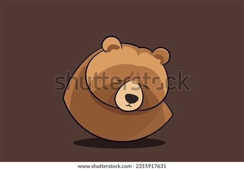 Sleeping Bear Cartoon Cute Vector Stock Vector (Royalty Free ...