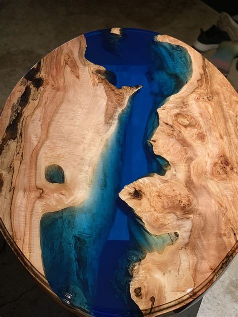 Live edge river table | Epoxy wood table, Spalted maple, Maple tables