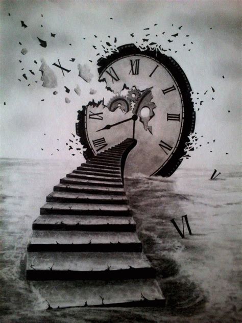 Un dessin crayon noir et blanc dessin horloge noir et blanc chouette | Clock tattoo, Clock ...