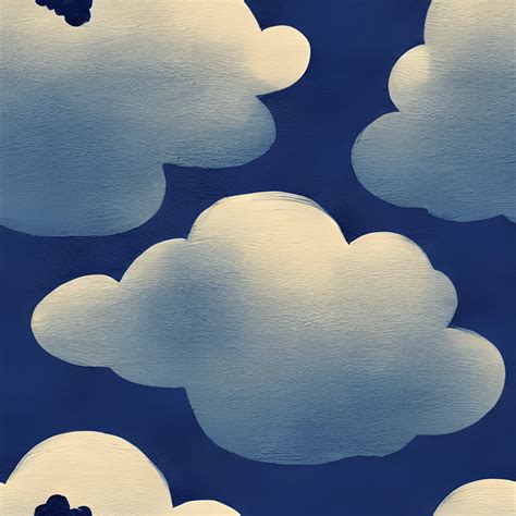 Clouds and Illustrations Pattern · Creative Fabrica